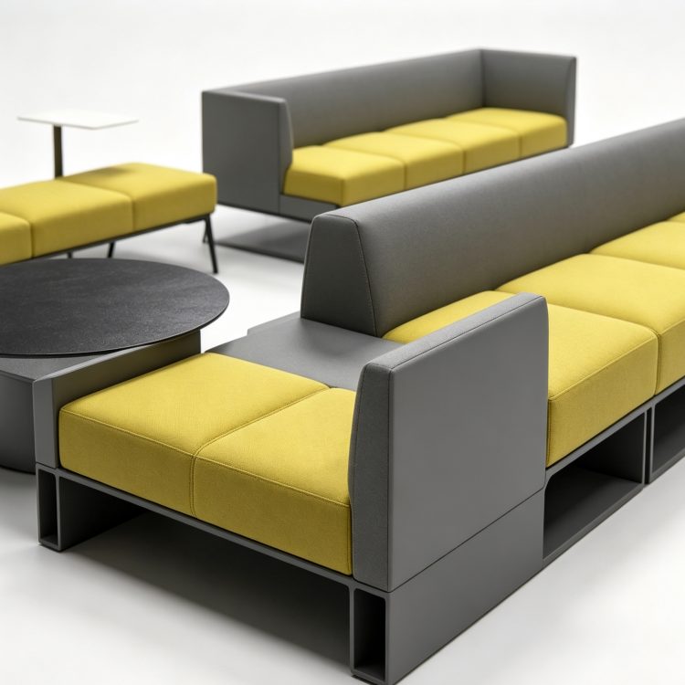 Modern VIP Room Public Waiting Area Leisure Sofa Office Reception Sofa Furniture Set detail 2