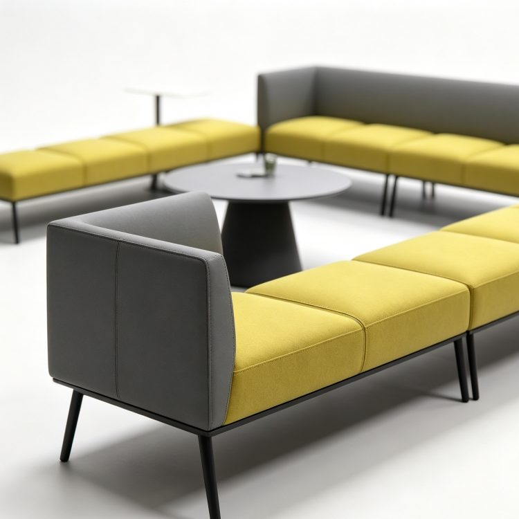 Modern VIP Room Public Waiting Area Leisure Sofa Office Reception Sofa Furniture Set detail 3