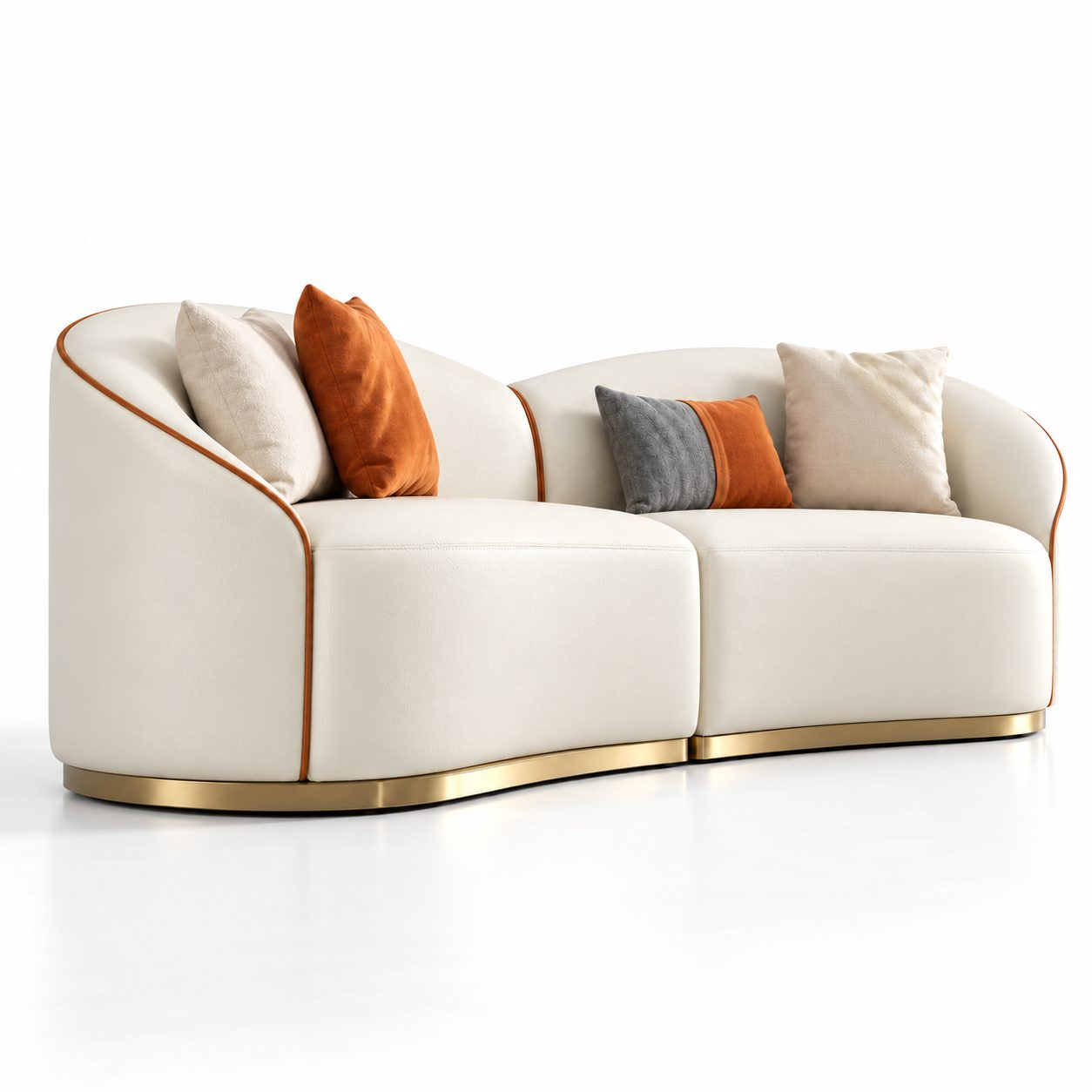 Modular Sectional Leather Upholstered 2 Seater Lounge Living Room Home Furniture Indoor Comfortable Couch Sofa Set detail 5