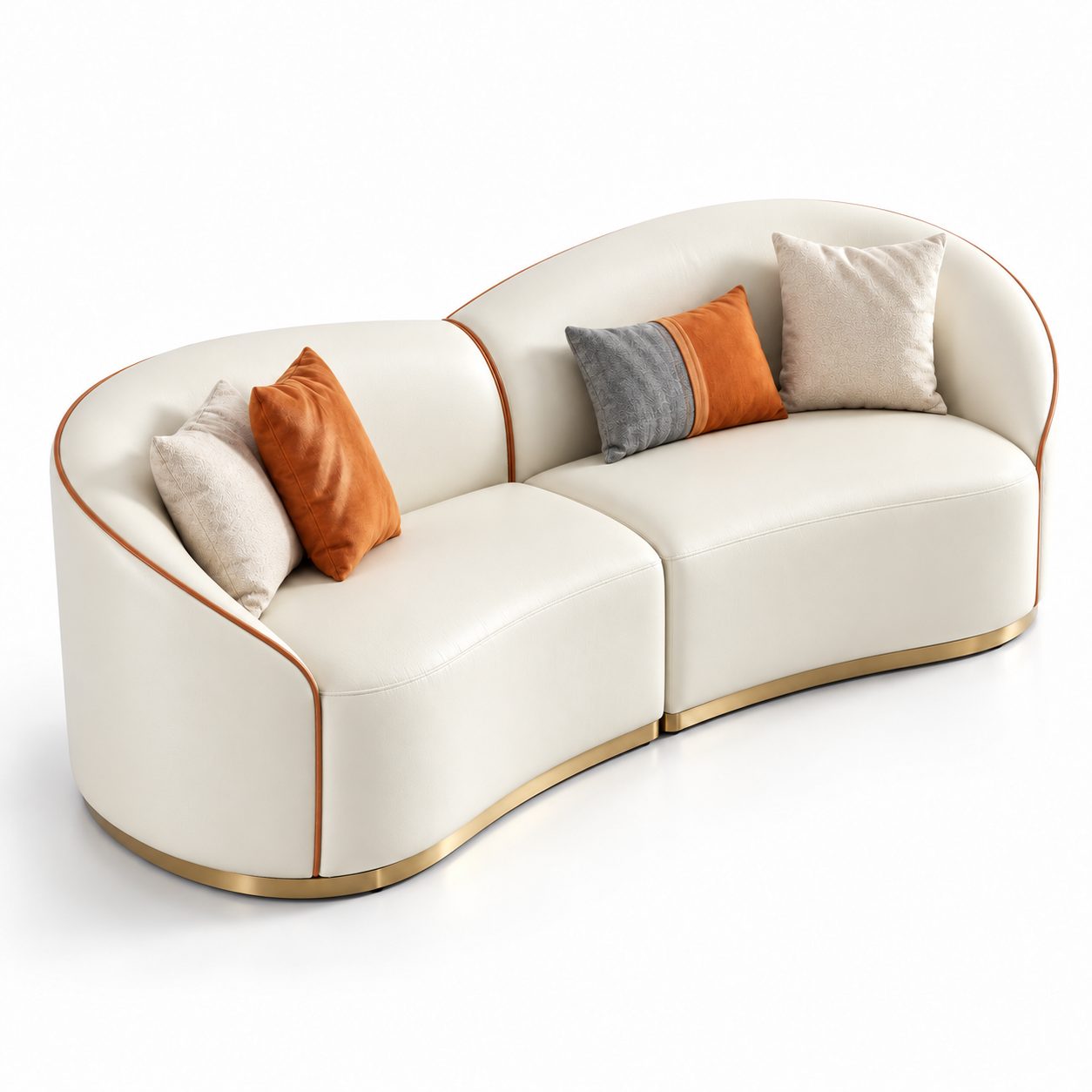 Modular Sectional Leather Upholstered 2 Seater Lounge Living Room Home Furniture Indoor Comfortable Couch Sofa Set detail 6