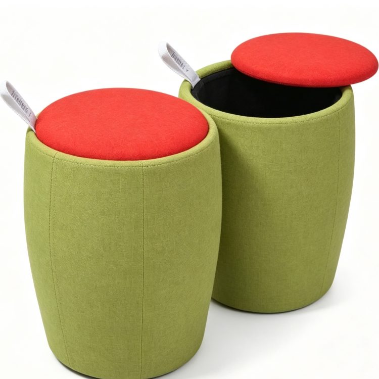Modern Convertible Fabric Ottoman Stool Leisure Chair for Office Hospital Hotel School Use Multi-Functional Storage Furniture detail 1