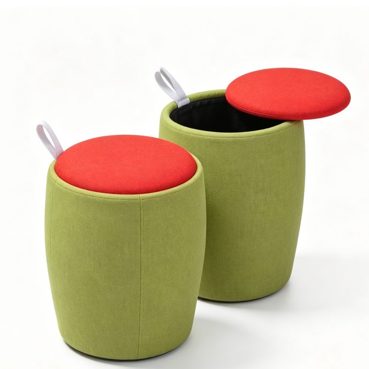 Modern Convertible Fabric Ottoman Stool Leisure Chair for Office Hospital Hotel School Use Multi-Functional Storage Furniture detail 2