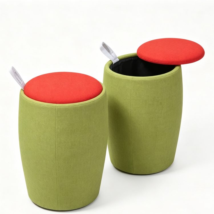 Modern Convertible Fabric Ottoman Stool Leisure Chair for Office Hospital Hotel School Use Multi-Functional Storage Furniture detail 3