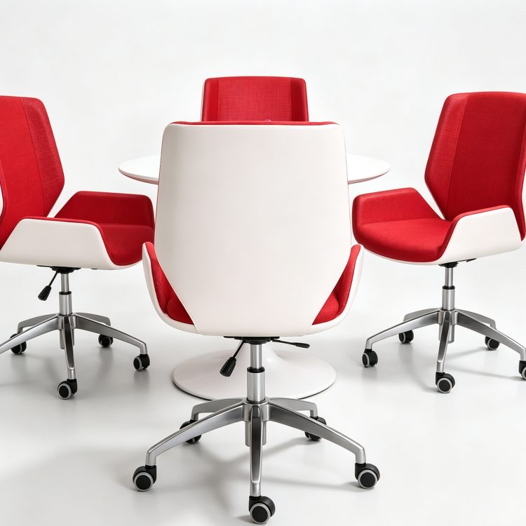 High-End Leather Executive Office Chair with High Back Adjustable Height Reclining Chrome Base Adjustable Armrest-Modern Design detail 3