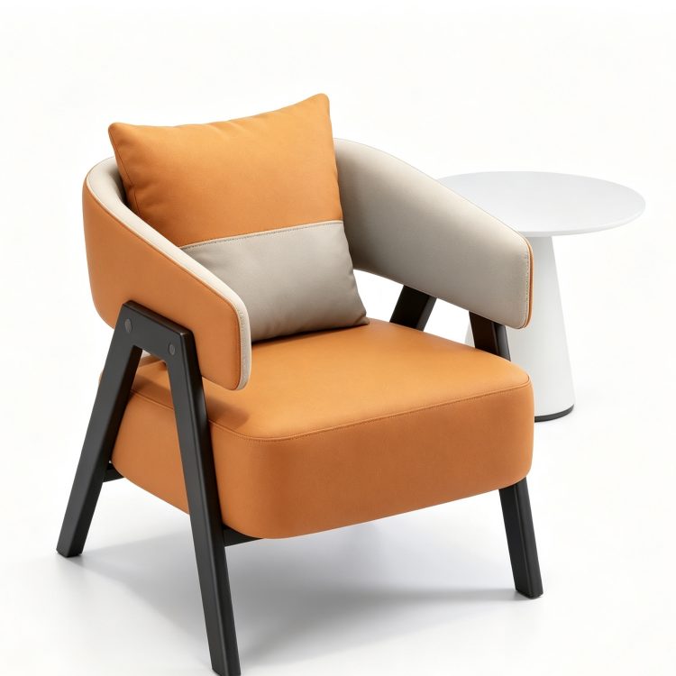 Light Luxury Modern Round Metal Commercial Table and Chair Combination for Office Hotel Reception Beauty Salon Rest Area detail 2
