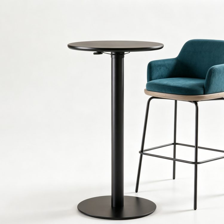 Rooftop Balcony Pub Furniture Bar Set Round Tall Tables and Bar Stools detail 2