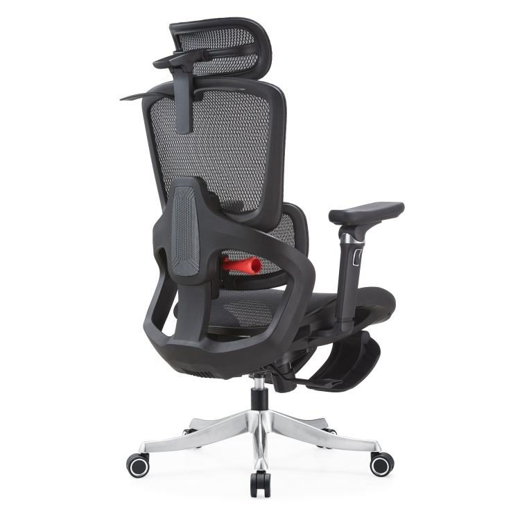 Commercial Executive Mesh Chair 5D Armrest Swivel Recliner Adjustable Tilt Lock With Footrest detail 2