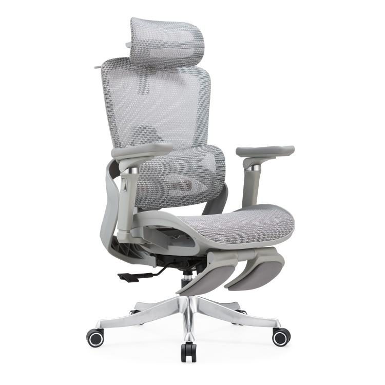 Commercial Executive Mesh Chair 5D Armrest Swivel Recliner Adjustable Tilt Lock With Footrest detail 4