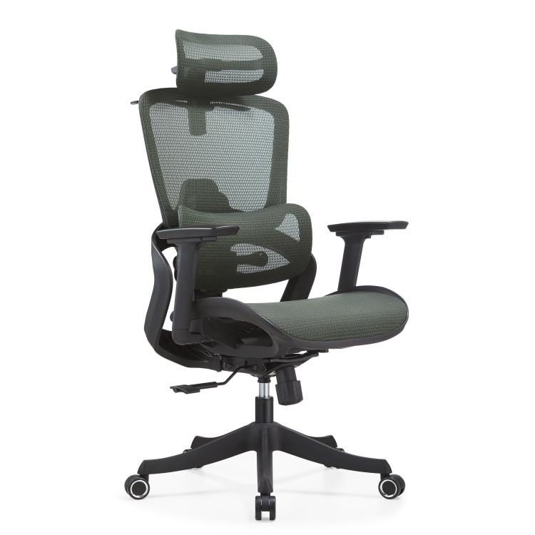 Modern Design High Back Mesh Adjustable Working Ergonomic Mesh Office Chair with 2D Headrest detail 1