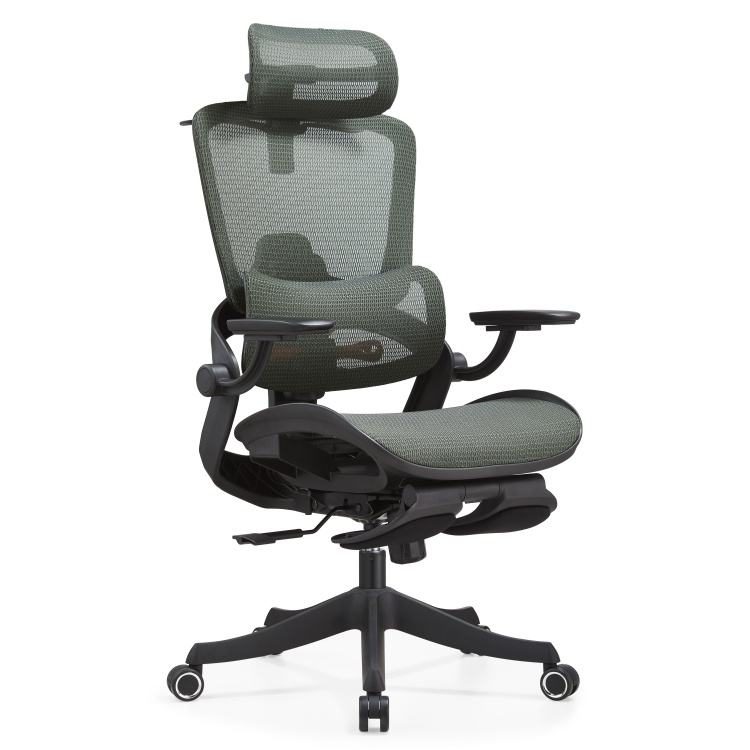 Modern Design High Back Mesh Adjustable Working Ergonomic Mesh Office Chair with 2D Headrest detail 2