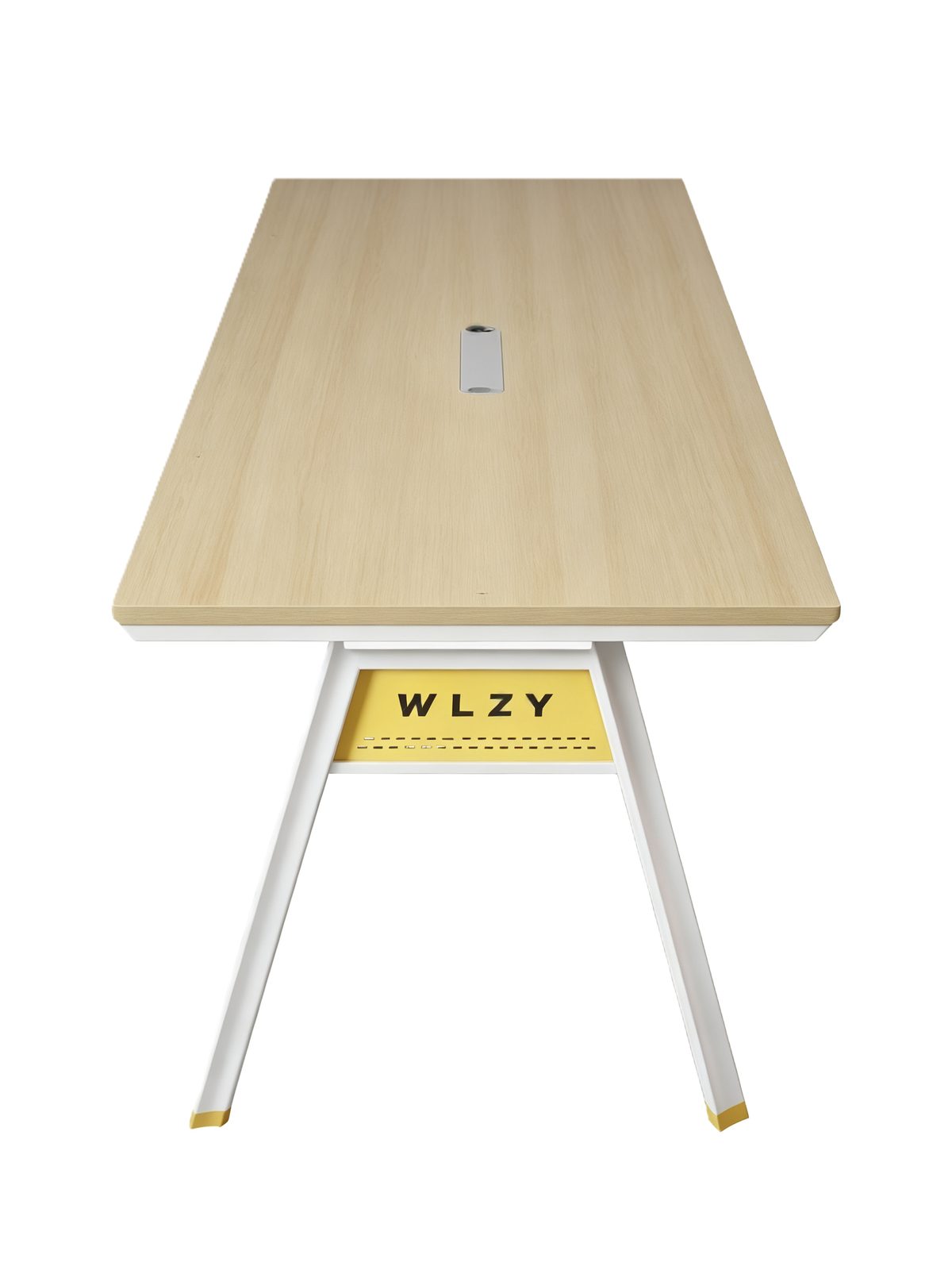 Small Conference Table with Power & USB Cable Box, E0 Eco Board, Beveled HDF Edge Panel & Center Cable Hole detail 2