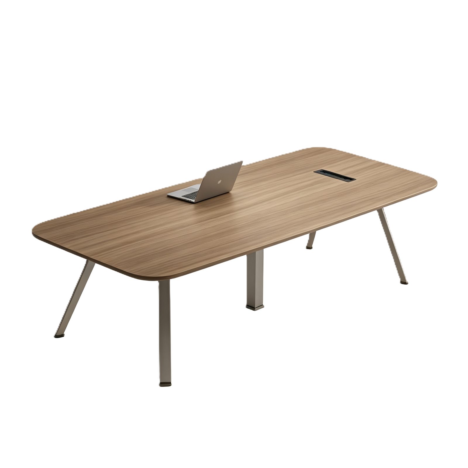 Conference Table with Power & USB Cable Box, E0 Eco Board, Patented Steel Frame Legs & PUR Edge Banding detail 1
