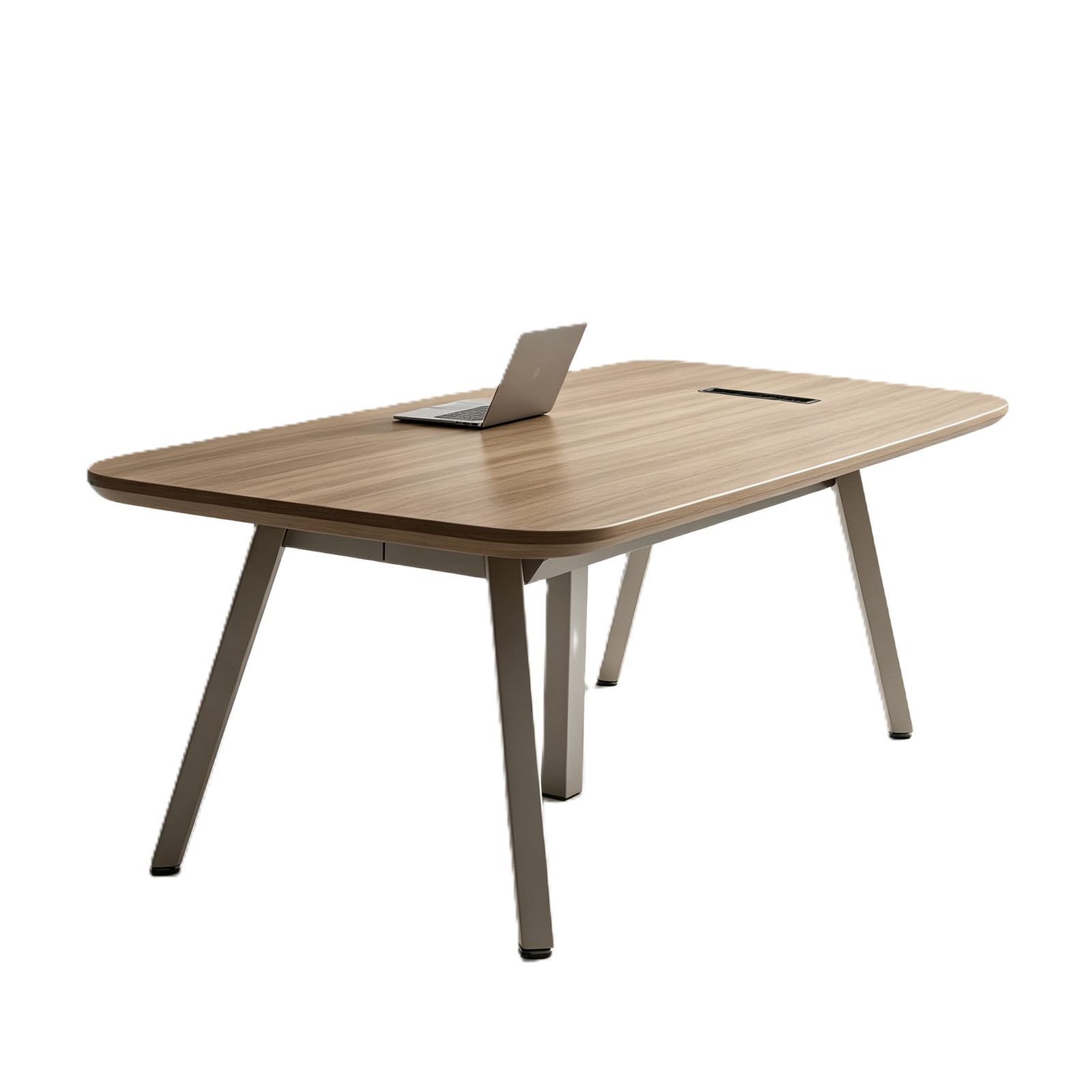 Conference Table with Power & USB Cable Box, E0 Eco Board, Patented Steel Frame Legs & PUR Edge Banding detail 2