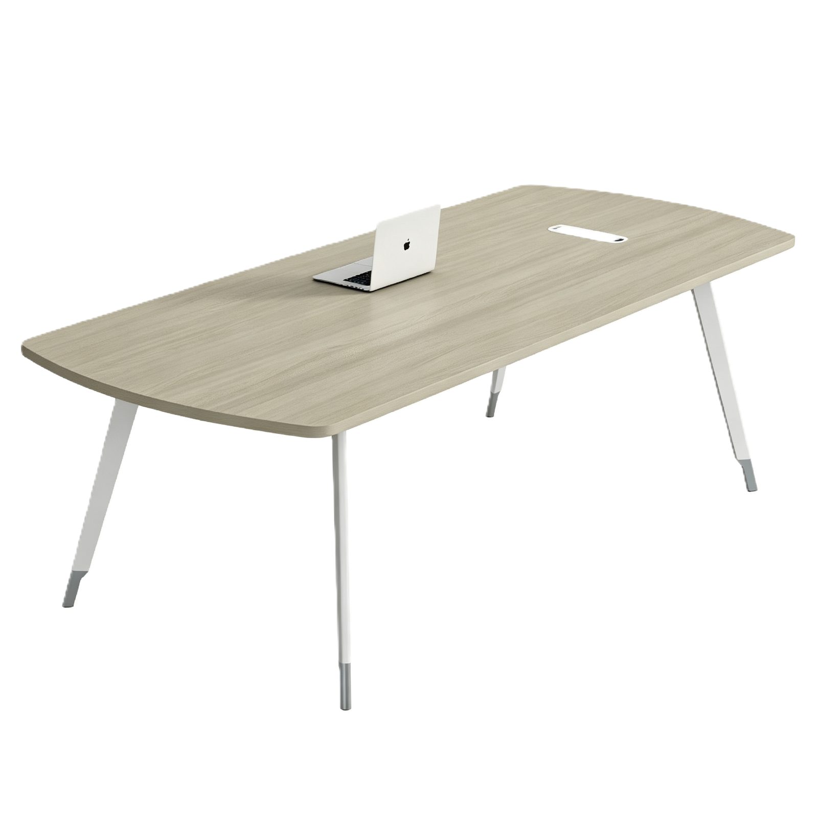 Compact Conference Table with Side Steel Legs, Power & USB Cable Box, E0 Eco Board detail 1
