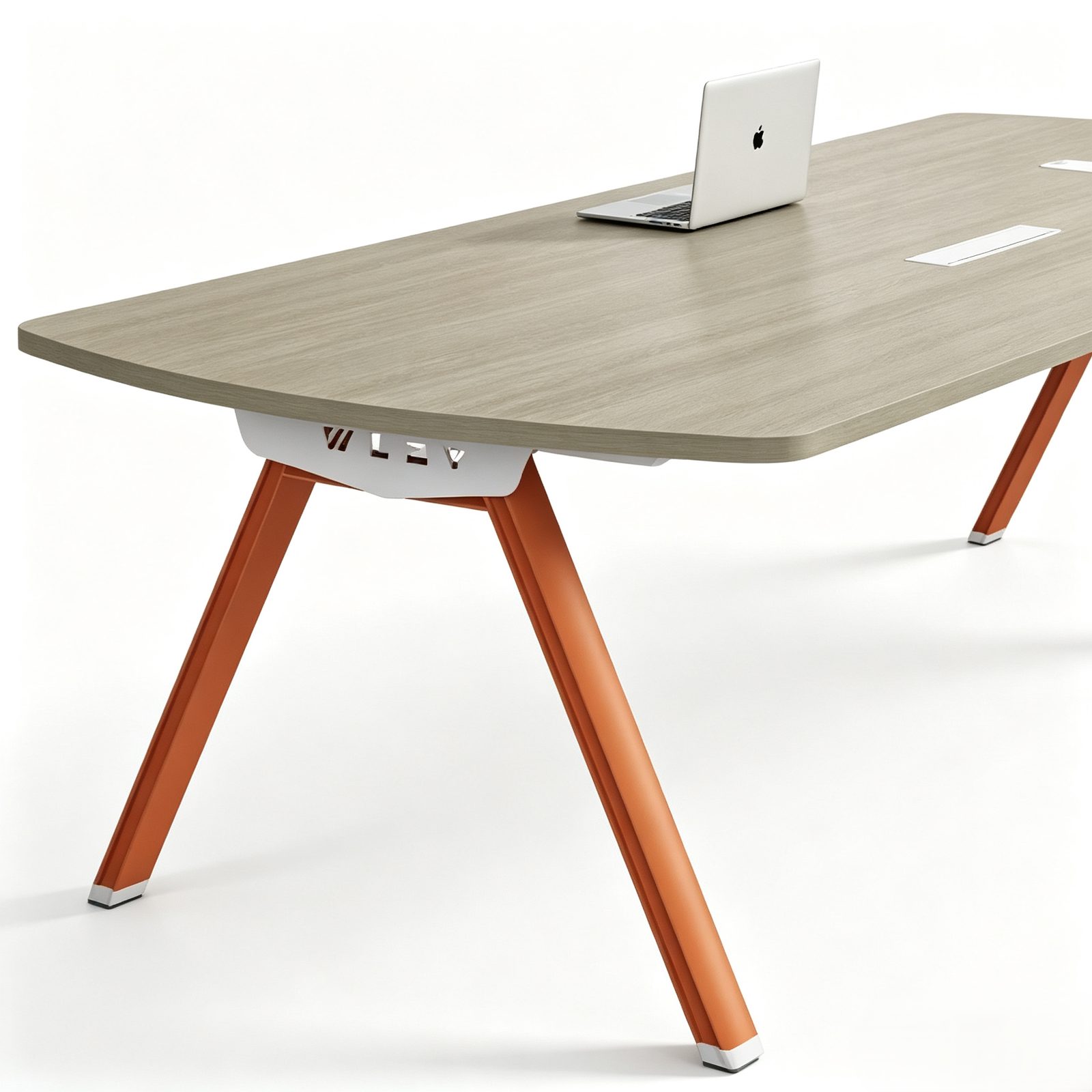 Compact Conference Table with Side Steel Legs, Power & USB Cable Box, E0 Eco Board detail 3