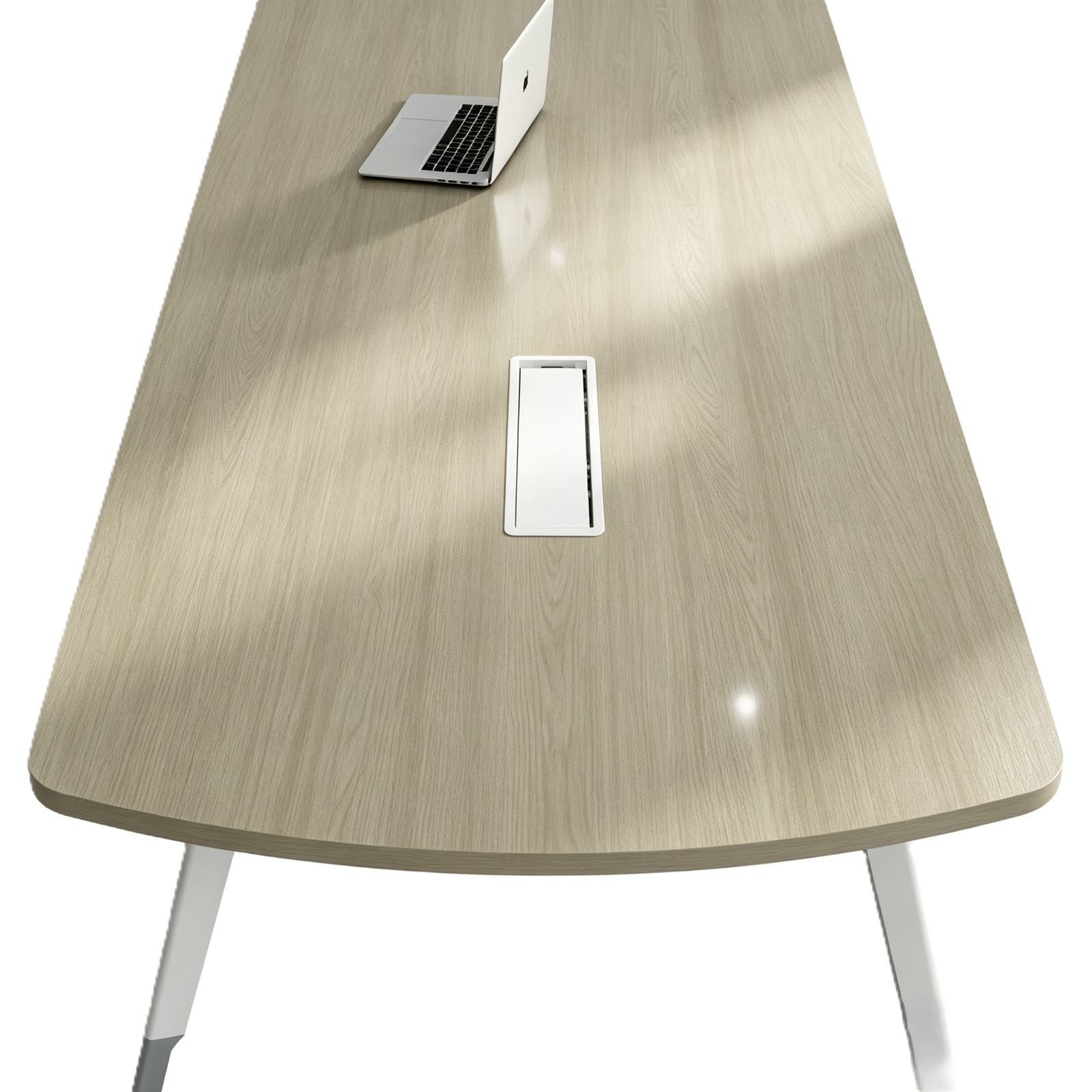 Compact Conference Table with Side Steel Legs, Power & USB Cable Box, E0 Eco Board detail 4