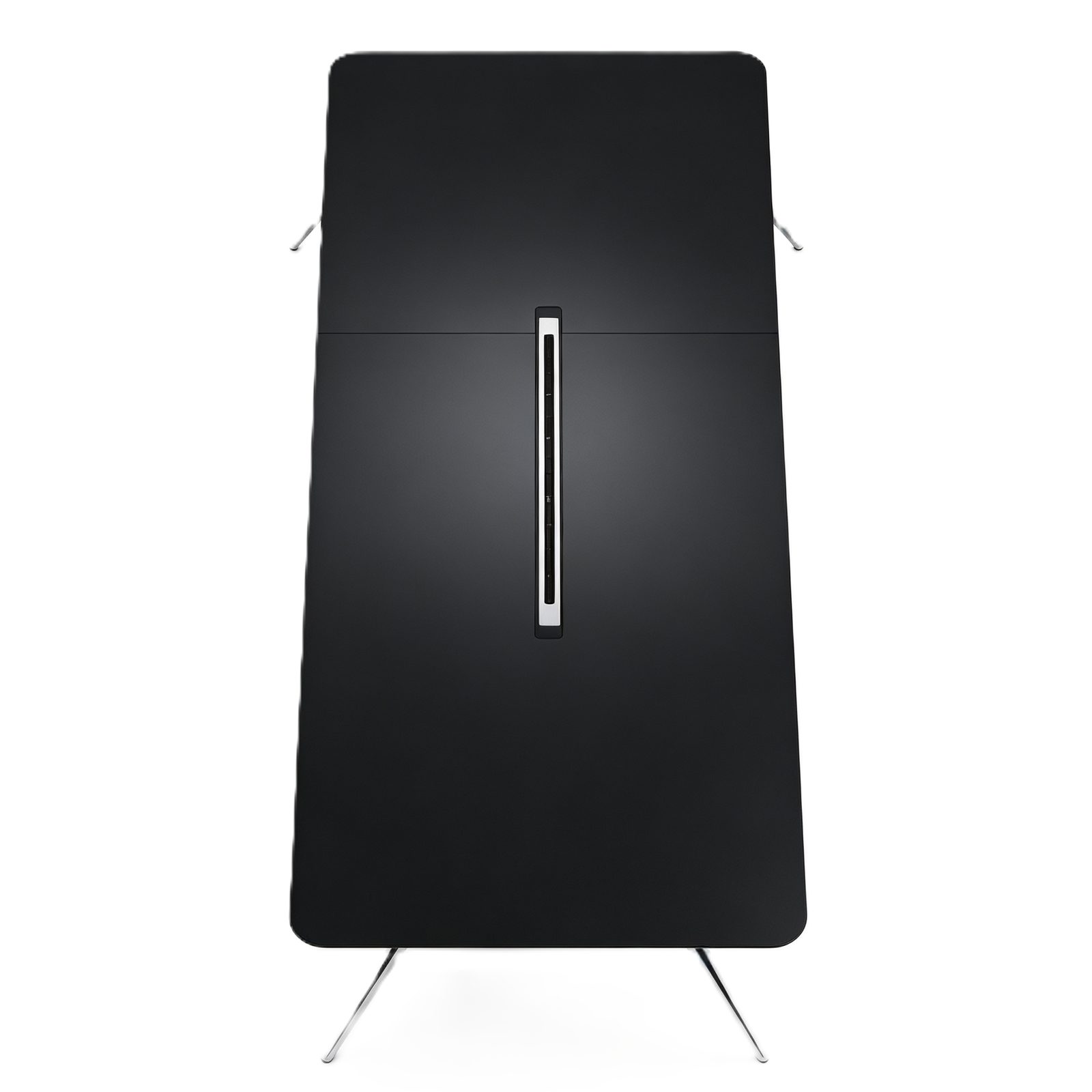 Black Modern Conference Table with Power Rail, E0 MDF Board, Aluminum Alloy Legs & Fingerprint-Resistant Finish detail 4