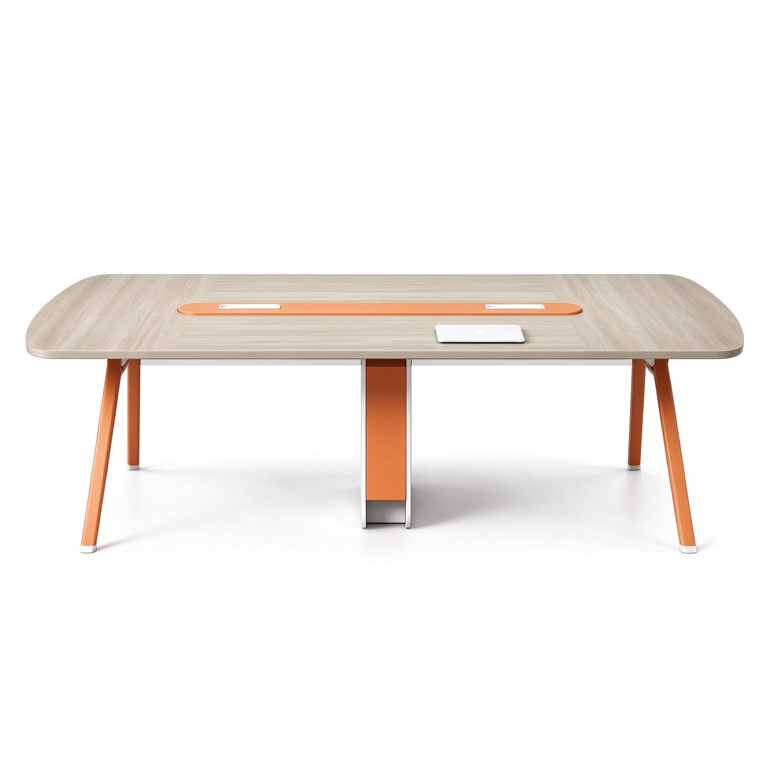 Large Conference Table with Patented Steel Side Legs, Power & USB Box & E0 Eco Board detail 5