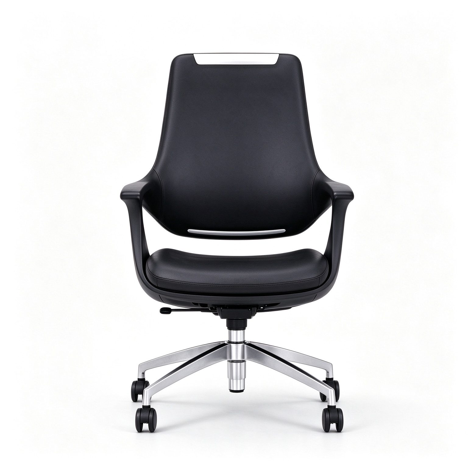 Custom Executive Office Manager Director Chair With Foam Seat Modern Artificial Leather Fixed Legs Work Armchair for Reception detail 2