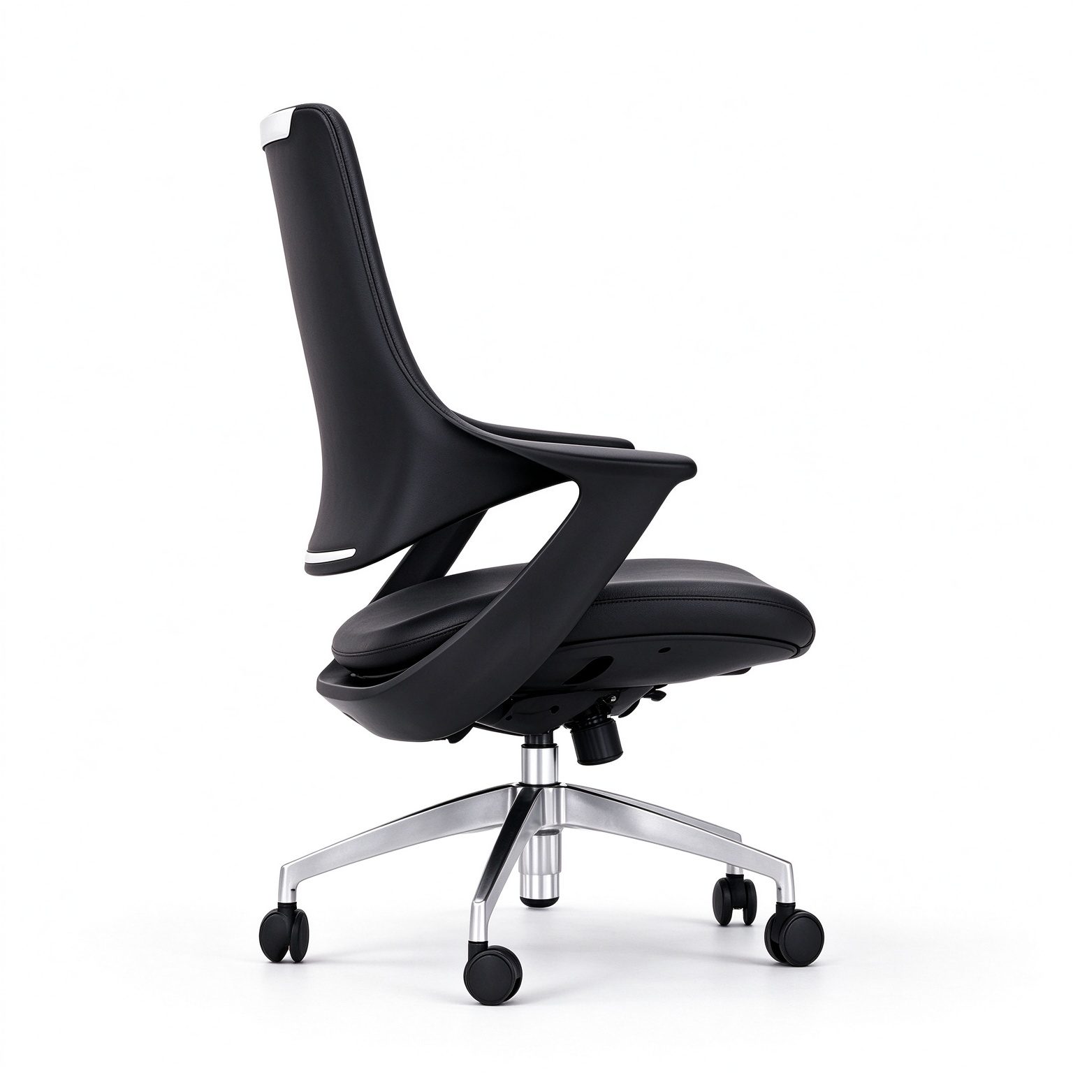 Custom Executive Office Manager Director Chair With Foam Seat Modern Artificial Leather Fixed Legs Work Armchair for Reception detail 4