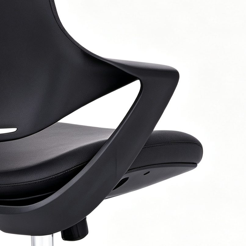 Custom Executive Office Manager Director Chair With Foam Seat Modern Artificial Leather Fixed Legs Work Armchair for Reception detail 5