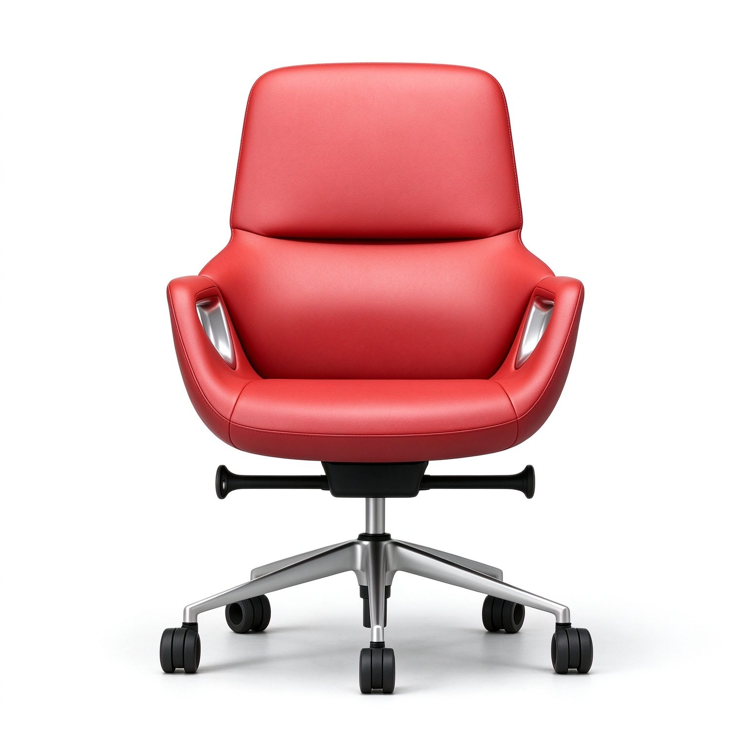 Luxury Leather Office Chair High Back Executive Swivel Modern Ergonomic Boss Chair with Aluminum Base for Home Office detail 2