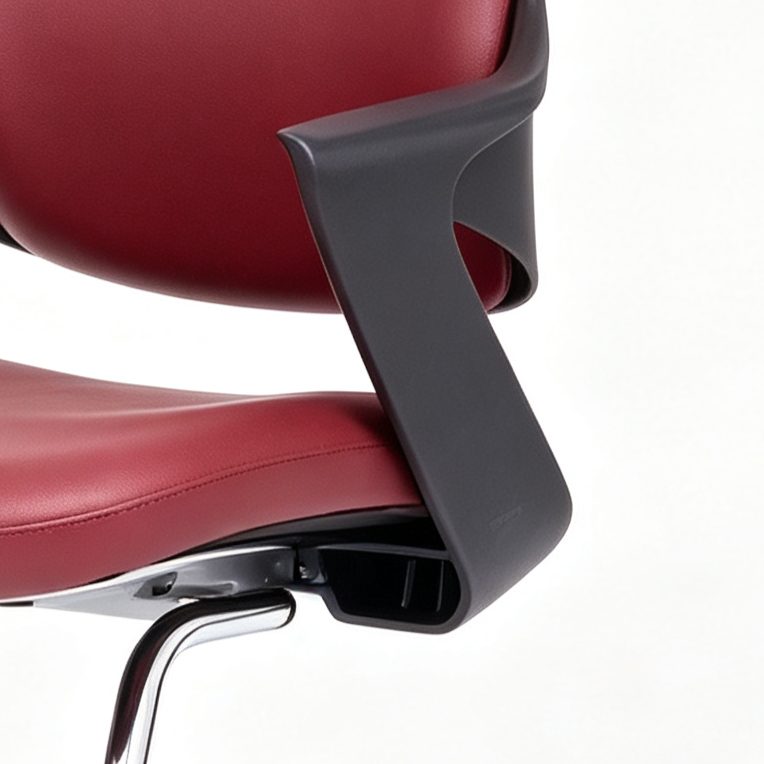 Modern Fashion Ergonomic Simple PU Leather Gray Adjustable High Black Swivel Comfortable Business Executive Office Chair Armrest detail 4