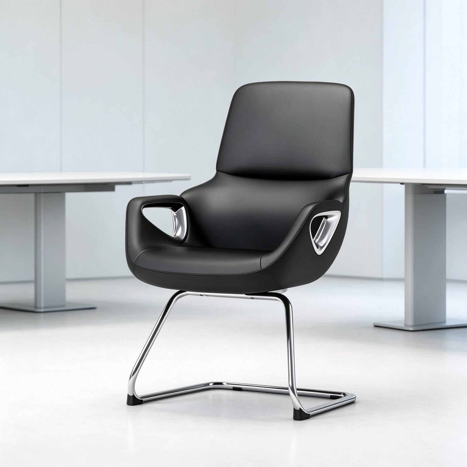 Ergonomic High Back Executive Leather Office Chair with Modern Design High-end Luxury Manager Style Aluminum Alloy Legs detail 5