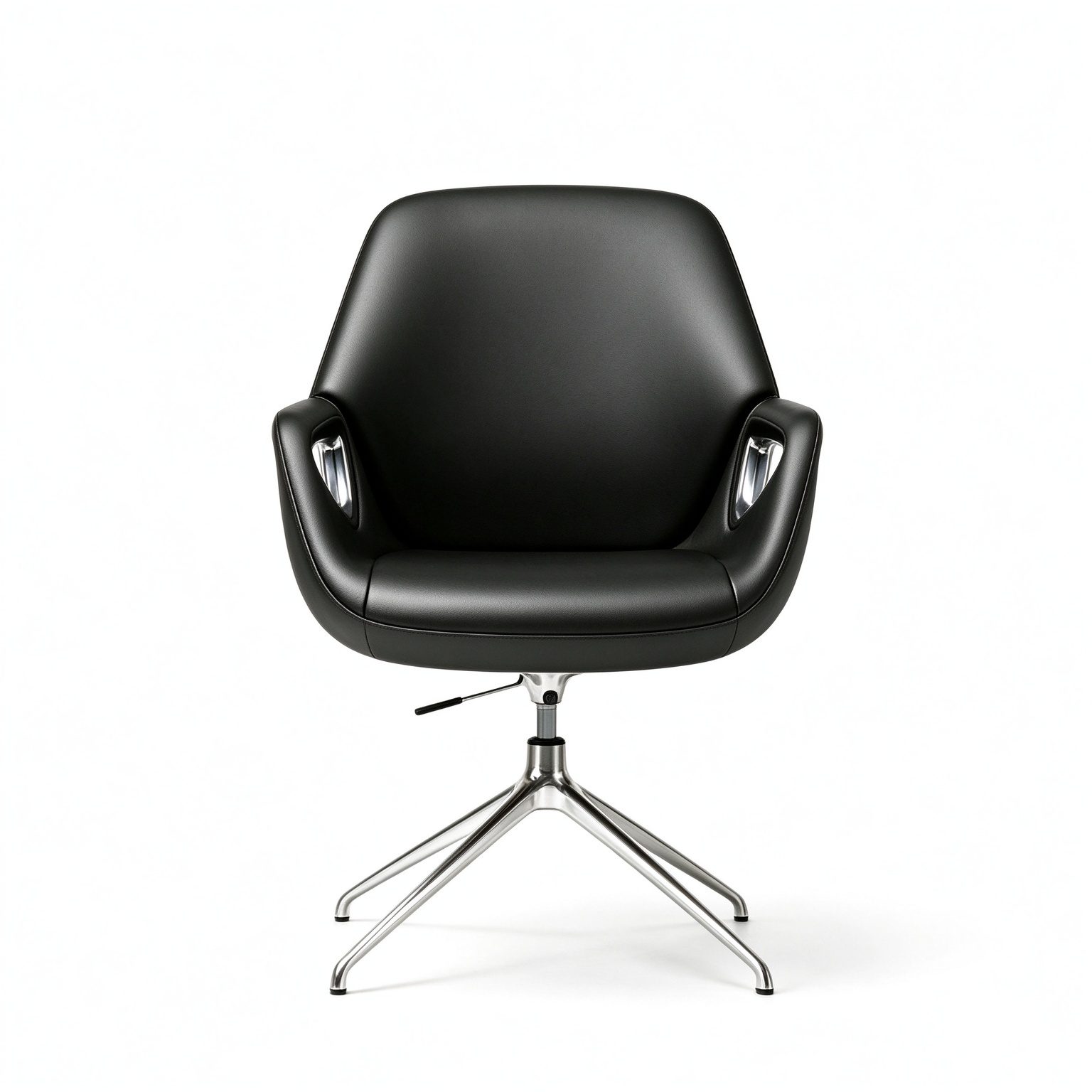 Luxury Leather Office Chair High Back Executive Swivel Modern Ergonomic Chair with Aluminum Base for Office Building detail 2