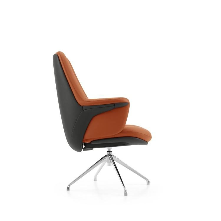 Modern Ergonomic Adjustable PU Leather Office Chair Aluminum Frame Fixed Armrest Headrest Lumbar Support for Office Computer detail 1
