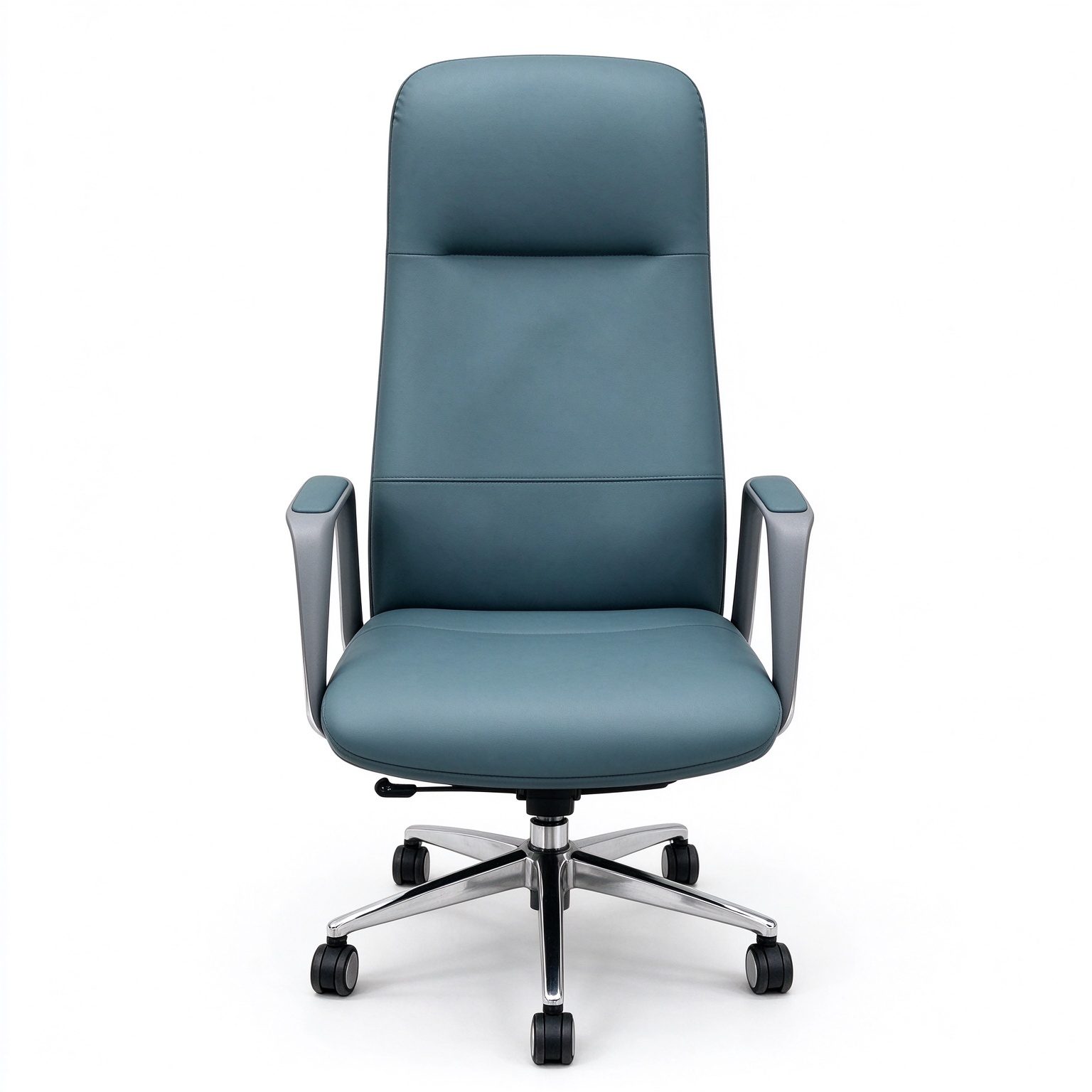 Modern High-Back Chair Ergonomic Manager Office Chair with Metal Revolving Base Luxury Executive Boss Executive Leather Chair detail 2