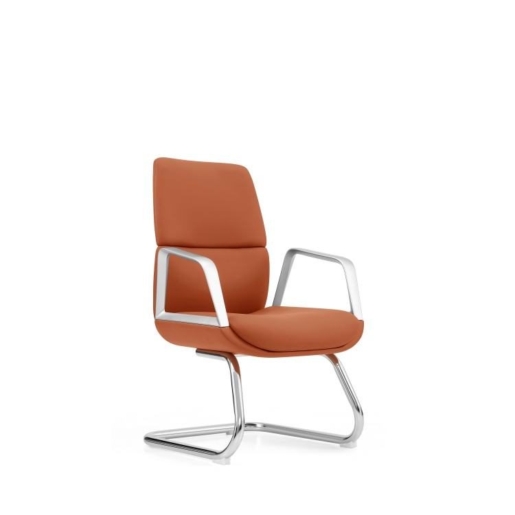 Contemporary Ergonomic Modern High Back PU Leather Manager Chair with Padded Seat & Back for Conference Room Office detail 1