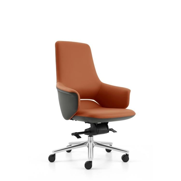 Swivel Office Chair Boss Leather Chair Ergonomic for Home Meeting Room Training detail 2
