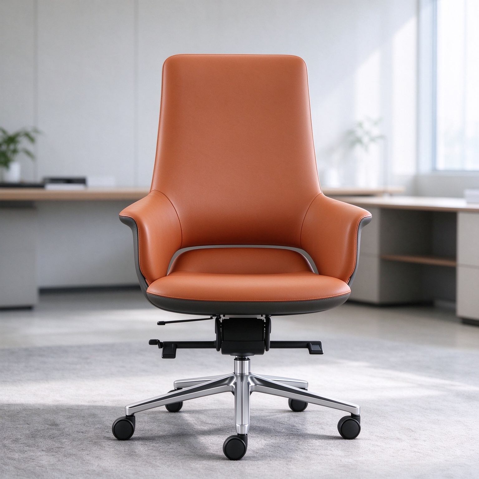 Swivel Office Chair Boss Leather Chair Ergonomic for Home Meeting Room Training detail 6
