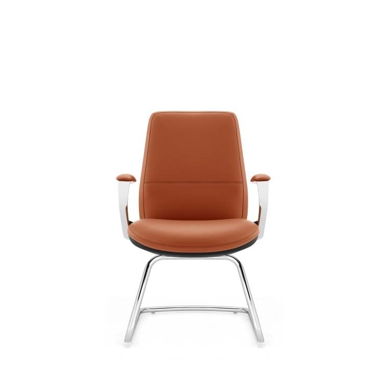 Manager Chair Leather Office Chair Executive Revolving Silent Wheels Use for Company Boss Room detail 4