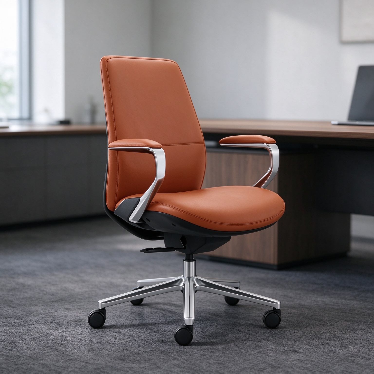 Modern Commercial Quality Luxurious Contemporary Luxury Modern Leather Ergonomic boss Chair Office Chair detail 5