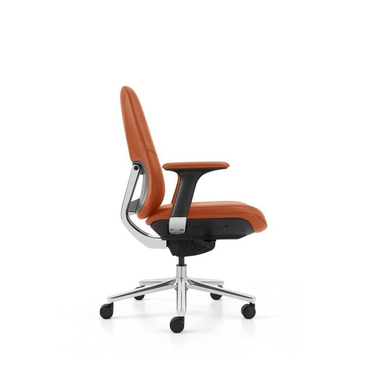 High Back Executive Boss CEO Manager Office Chair Comfortable Aluminium Base Adjustable Height Computer Chairs detail 2