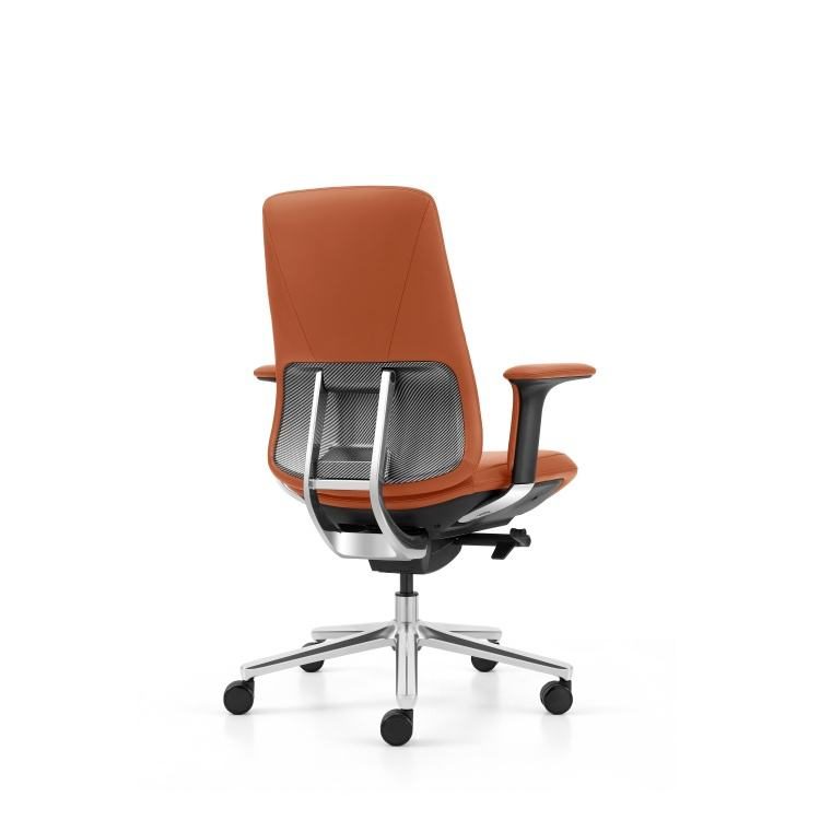 High Back Executive Boss CEO Manager Office Chair Comfortable Aluminium Base Adjustable Height Computer Chairs detail 3