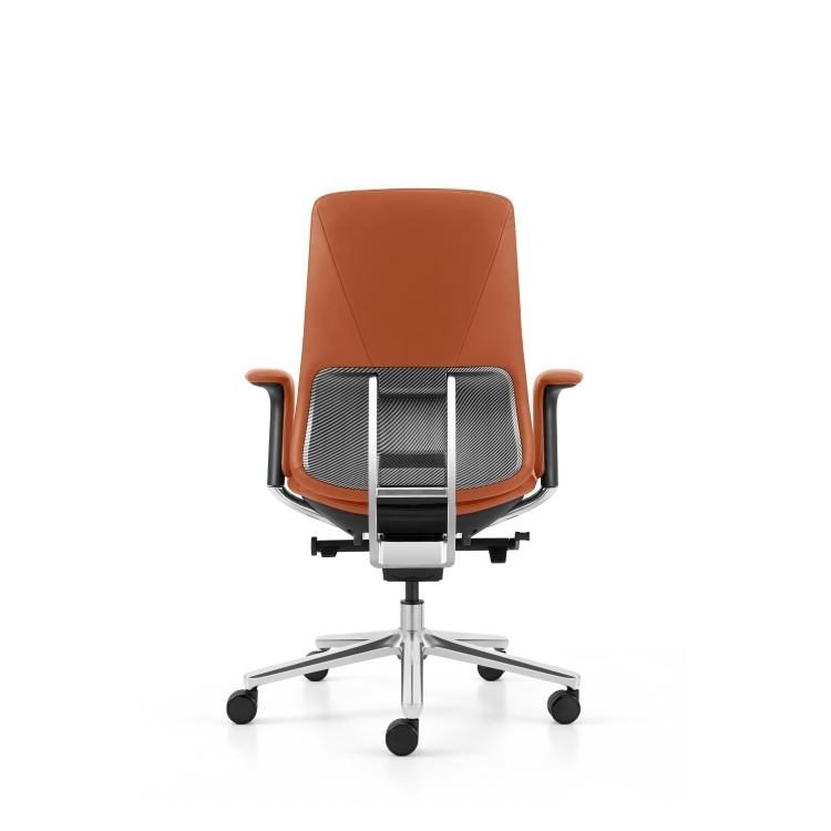 High Back Executive Boss CEO Manager Office Chair Comfortable Aluminium Base Adjustable Height Computer Chairs detail 4