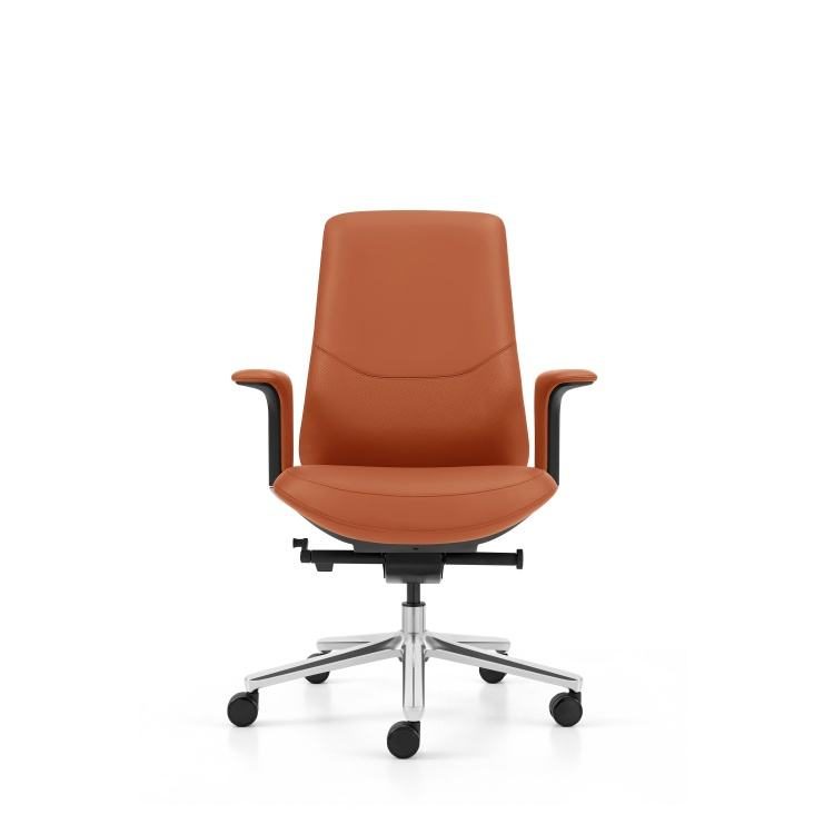 High Back Executive Boss CEO Manager Office Chair Comfortable Aluminium Base Adjustable Height Computer Chairs detail 5