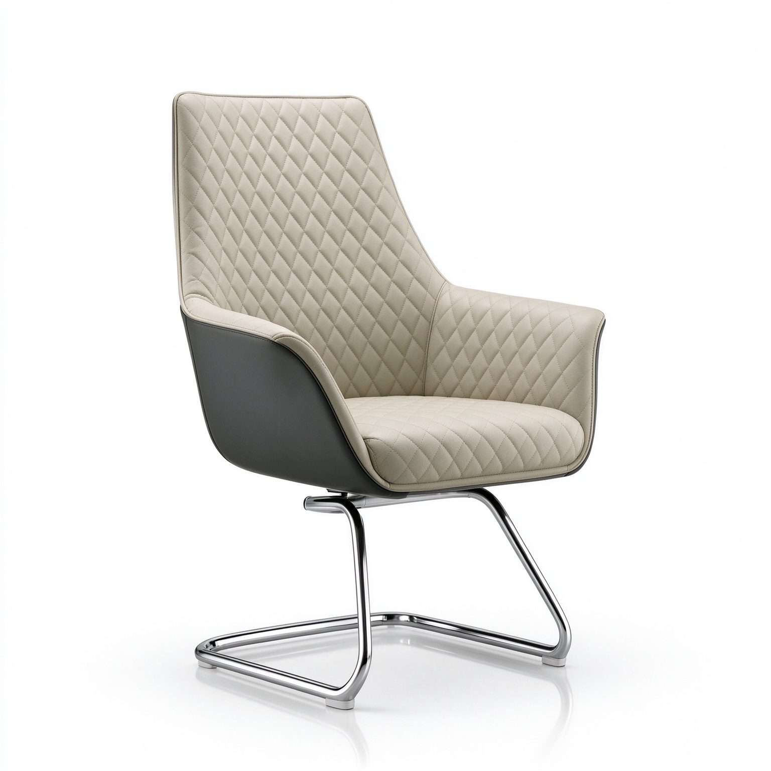 Premium Executive Chair Imported PU Leather Steel Frame Back with Molded Foam 2.0mm Electroplated Steel Frame detail 1