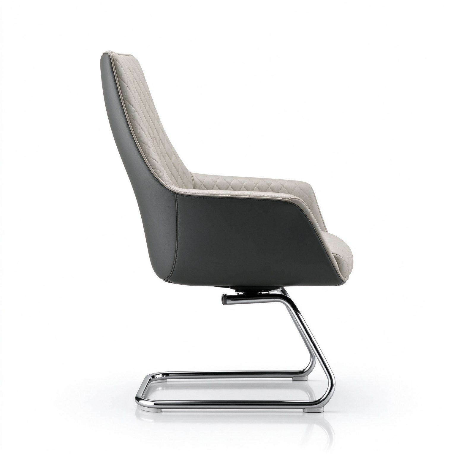 Premium Executive Chair Imported PU Leather Steel Frame Back with Molded Foam 2.0mm Electroplated Steel Frame detail 3