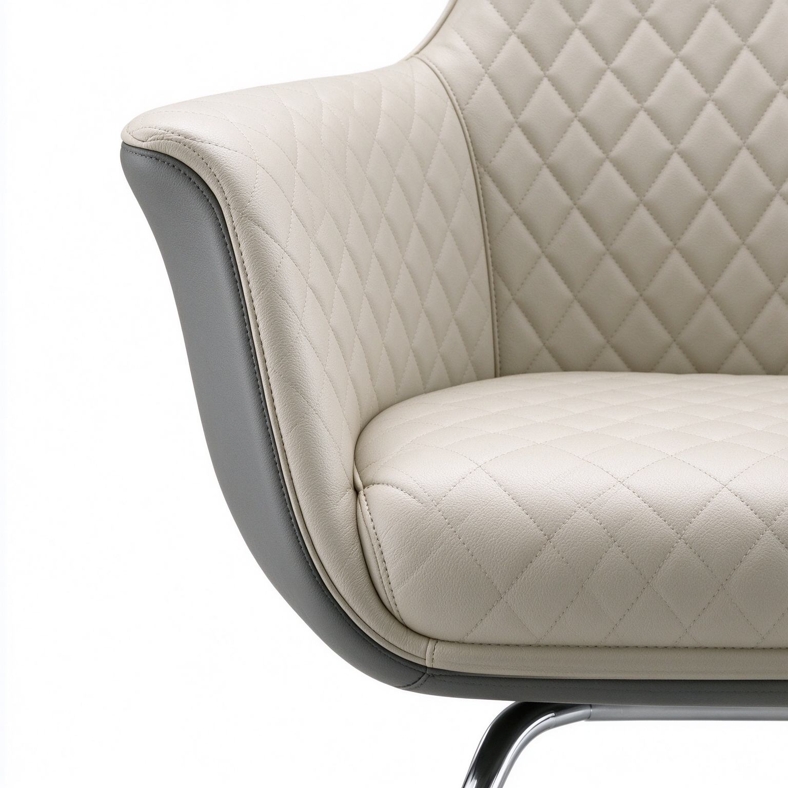 Premium Executive Chair Imported PU Leather Steel Frame Back with Molded Foam 2.0mm Electroplated Steel Frame detail 5