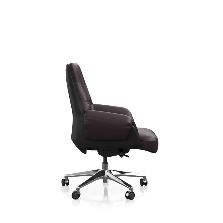 Modern Mid Back Ergonomic Executive Office Leather Chair Donati Mechanism 5-Position Lock Synchronous Tilt Office Building detail 2