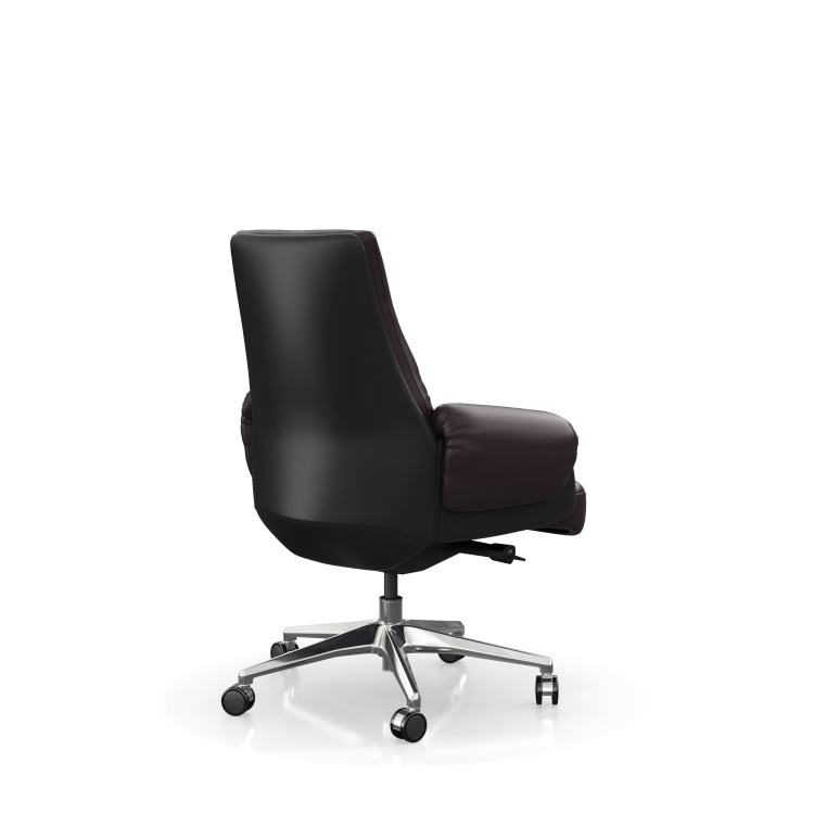 Modern Mid Back Ergonomic Executive Office Leather Chair Donati Mechanism 5-Position Lock Synchronous Tilt Office Building detail 3
