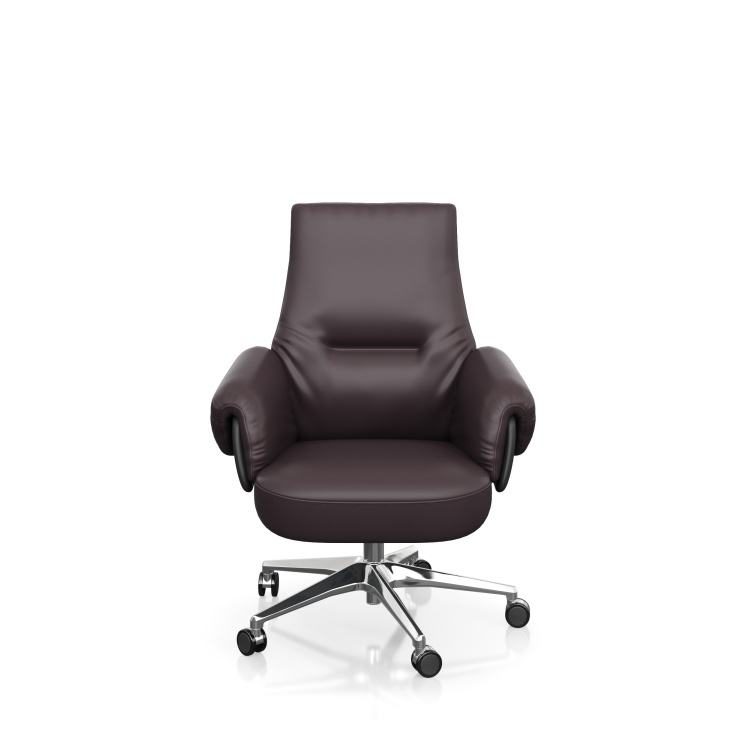 Modern Mid Back Ergonomic Executive Office Leather Chair Donati Mechanism 5-Position Lock Synchronous Tilt Office Building detail 4