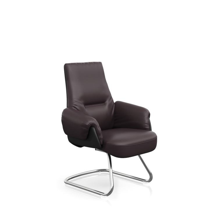 Luxury Leather Office Chair Ergonomic Office Chair Leather Wingback Chair Top Grain Leather Reclining Chair detail 1