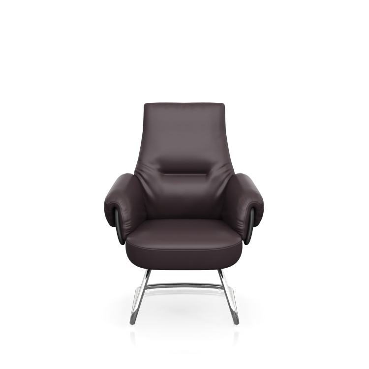 Luxury Leather Office Chair Ergonomic Office Chair Leather Wingback Chair Top Grain Leather Reclining Chair detail 5