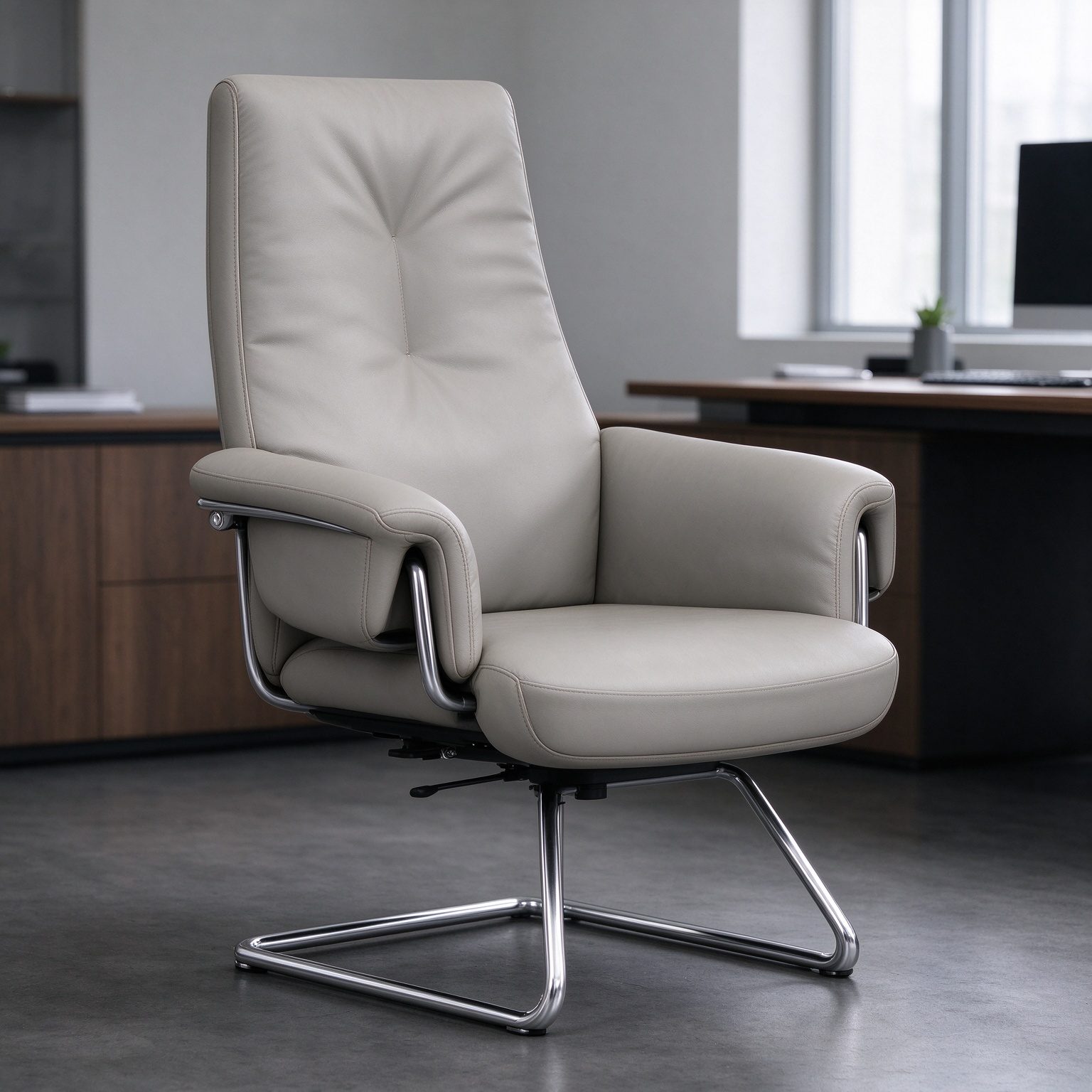 Office Ergonomic Computer Swivel Chair Modern Leather Executive Luxury Manager Pu Rolling Study Chairs Furniture Customization detail 6