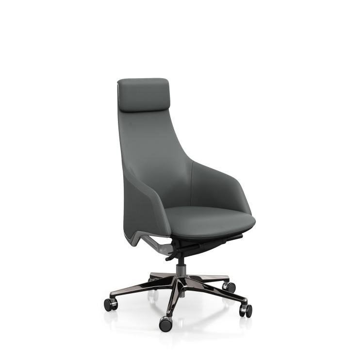 Executive Chair with Adjustable Headrest & Synchronous Tilt Mechanism detail 1